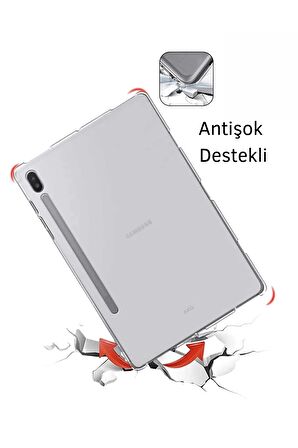 Galaxy Tab S9 10,9 inç Uyumlu Silikon Yumuşak Darbeye Dayanıklı Şeffaf Antişok Kapak