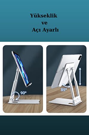 Fuchsia Ayarlanabilir Masaüstü Tablet Telefon Tutucu Stand Özellikli