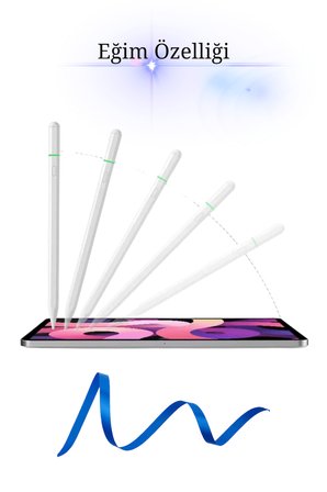 Fuchsia iPad Air 5. Nesil ile Uyumlu Pencil USB-C Avuç İçi Red Eğim Özellikli Bluetooth Bağlantılı Stylus Kalem