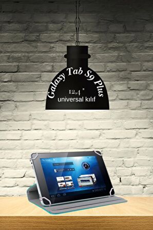 Galaxy Tab S9 Plus Uyumlu Universal 12.4 inç Kılıf Pu Deri Standlı Tablet Kılıf