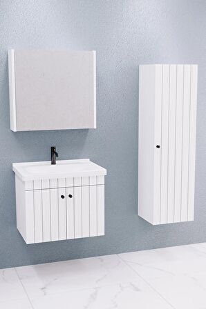 Avien 65 Cm Banyo Dolabı Bgn Aynalı - Boy Dolap Dahil