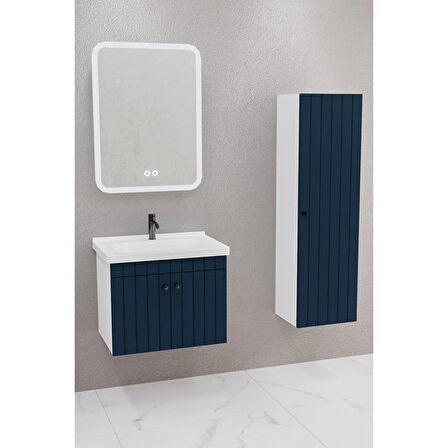 Avien 65 Cm Banyo Dolabı Cmr Led Aynalı - Boy Dolap Dahil