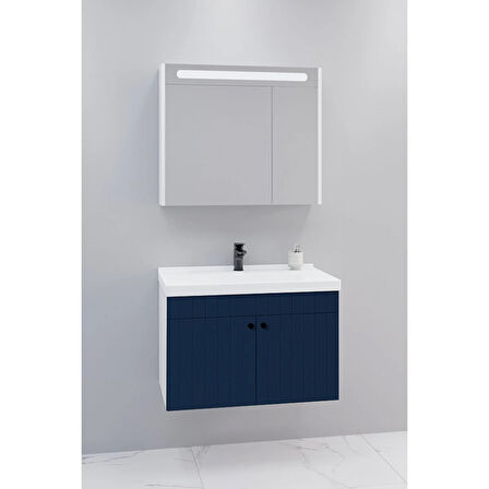 Avien 80 Cm Banyo Dolabı Npl Led Aynalı - Boy Dolap Hariç
