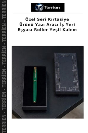 Özel Seri Kırtasiye Ürünü Yazı Aracı İş Yeri Eşyası Roller Yeşil Kalem