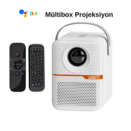 Multibox MB Promax 4/64 Android 10 Projeksiyon Seti - M8 Kumanda