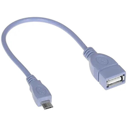 Mor Micro USB- Dişi USB OTG (On The Go) Data, Şarj Kablosu