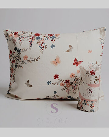 Shules Collection Çiçek Desenli Tek Kişilik Lastikli Çarşaf+Yastık Kılıfı
