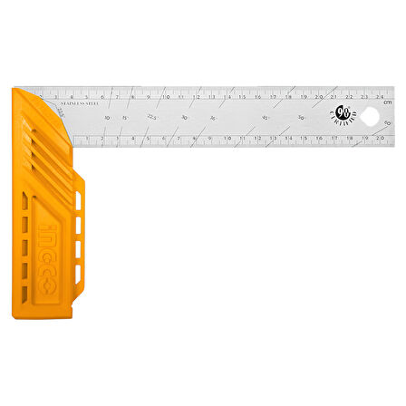 Ingco HAS123002 300mm Endüstriyel Açılı Çelik Gönye/Cetvel