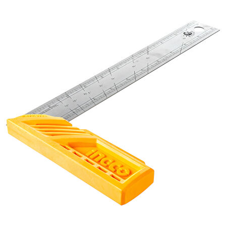 Ingco HAS123002 300mm Endüstriyel Açılı Çelik Gönye/Cetvel
