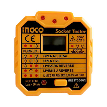 Ingco HESST30002 Soket/Priz Test Cihazı 300V/CAT II