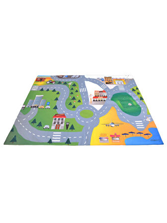 Safemom City Oyun Matı 150x150 Cm Yeşil