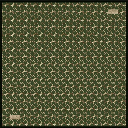 La Boutique Tivil Saf İpek Eşarp 236606 - 49067 Yeşil  Karışık Desen