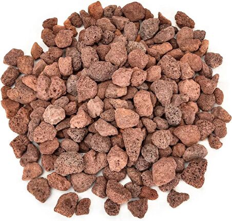 Kırmızı Pomza Taşı 8-16 Mm 2 Kg Volkanik Cürüf Ponza Lav Kırığı Lav Taşı
