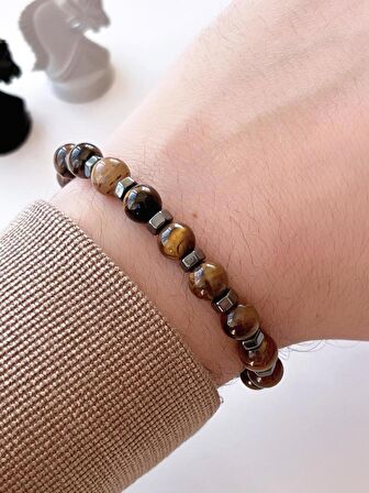 800411F08SY Pierre Cardin Deri Kordon Erkek Kol Saati 30 Mt Su Gecirmez + Kaplan Gözü Bileklik 