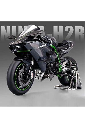 KAWASAKİ H2R 1/6 MOTOR MAKET - İSİKLİ SESLİ BENZİNLİ EGZOZ DUMANLİ (VİDEOYU İZLEYİN)