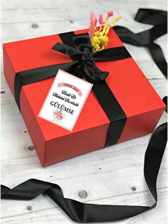 Küçük Bir Mutluluk Hazırladık Gülümse 7x5 cm 50 Adet