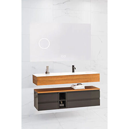 Vision 120 Cm Banyo Dolabı - Çekmeceli Konsol Dahil