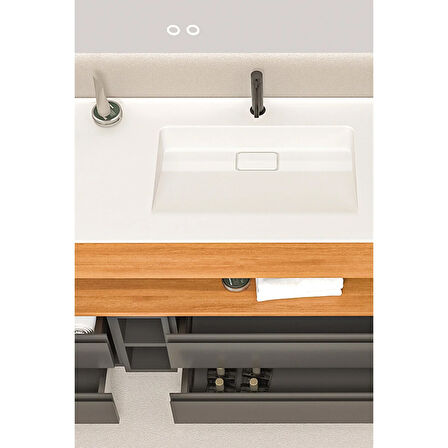 Vision 120 Cm Banyo Dolabı - Çekmeceli Konsol Dahil