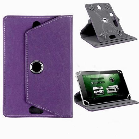 Huawei MatePad SE 10.4 inç Uyumlu Fuchsia 360° Dönebilen Standlı Kapaklı Universal Tablet Kılıfı
