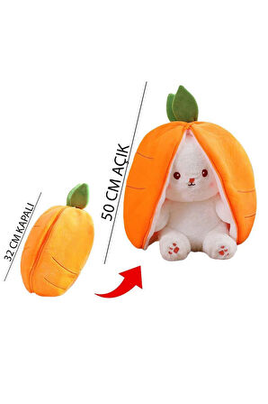 Sevgiliye Arkadaşa Çok Özel Hediye Peluş Havuç Tavşan 50cm