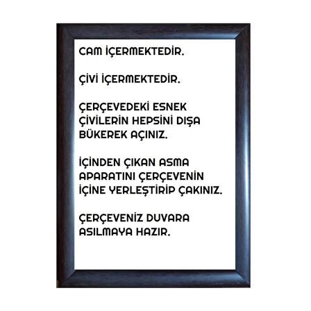 SarPuzzle Kahverengi A4 Çerçeve 21x30cm Ebat İçin 4 Adet