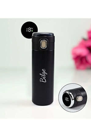 Dereceli Kilitli Siyah Termos