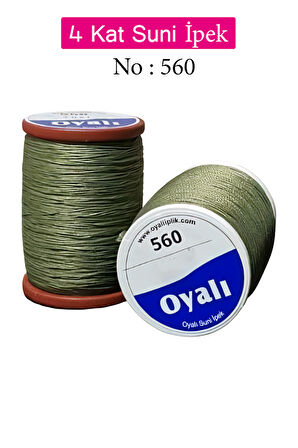 Oyalı 4 Kat Suni İpek İplik İğne Oyası Boncuk İpi Tığ Oyası No:560
