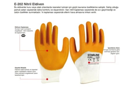 STARLİNE E-202 ELDİVEN 12 ÇİFT 10 BEDEN