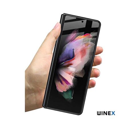 Samsung Galaxy Z Fold 2 5G Sadece Ön Kılıflı Kesim Ekran Koruyucu Kaplama
