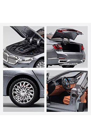 BMW 760 Araba BMW 7 Serisi Araba 1:24 Diecast Metal Model Araba Koleksiyon Araba Sesli Işıklı