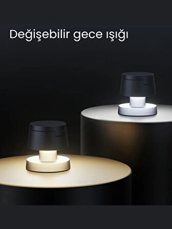 4in1 15w Hızlı Kablosuz Şarj Standı Iphone/Watch/Airpods Uyumlu Gece Lambalı Wireless Şarz Standı