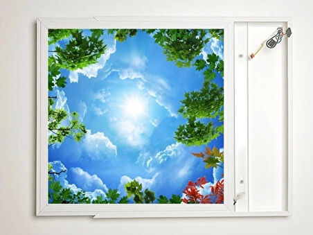 Gök Panel 60X60 LED Panel Aydınlatma Armatür Avize Sıva Üstü Desenli Tekli 46510443SU