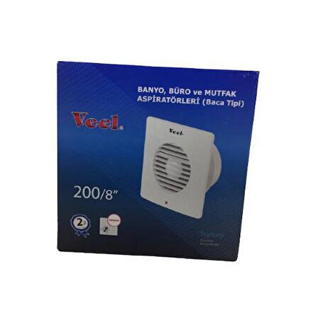 Veel Banyo Büro ve Mutfak Aspiratörleri (Baca Tipi) 40W 200Mm