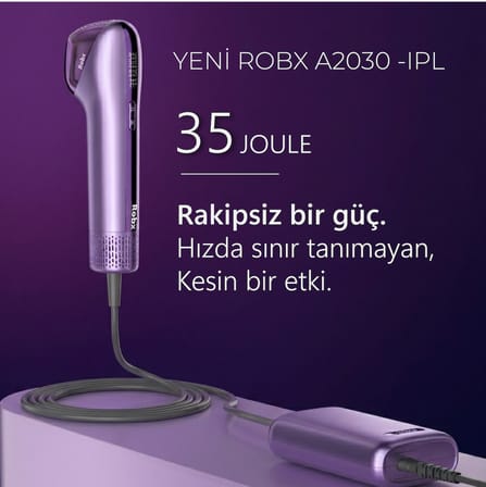 Robx A2030 IPL Sapphire Sogutma 35 joule Ultra Güç Hızlı Etki Çoklu Seri Otomatik Atım Mor