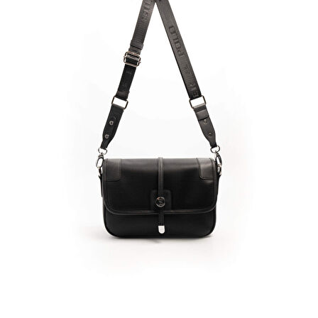 Silver Polo  Kadın Çapraz Çanta 1182-46519 SILVER POLO ÇAPRAZ BAYAN ÇANTASI M86 SİYAH-MAT SİYAH