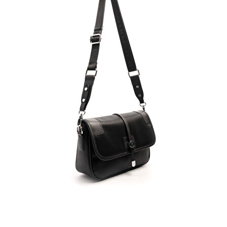 Silver Polo  Kadın Çapraz Çanta 1182-46519 SILVER POLO ÇAPRAZ BAYAN ÇANTASI M86 SİYAH-MAT SİYAH