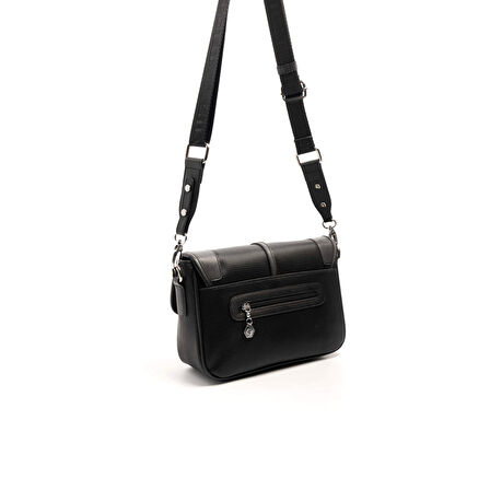 Silver Polo  Kadın Çapraz Çanta 1182-46519 SILVER POLO ÇAPRAZ BAYAN ÇANTASI M86 SİYAH-MAT SİYAH