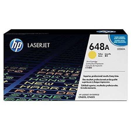 HP CE262A (648A) Sarı Yellow Orjinal Toner - CP4525dn / CP4525n KUTU HASARLI