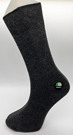 CİHO SOCKS Premium 6 Çift Bambu Dikişsiz Siyah-Koyu Lacivert-Füme Erkek Soket Çorap