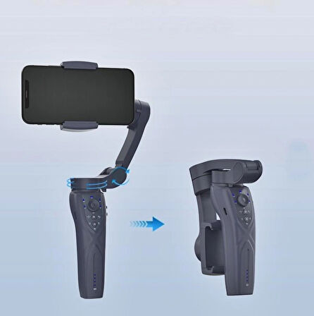 F12_Otomatik Yüz İzleme 3 Eksenli Gimbal Telefon Tutucu 360 ° Ayarlanabilir Selfie Çubuğu-Tripod