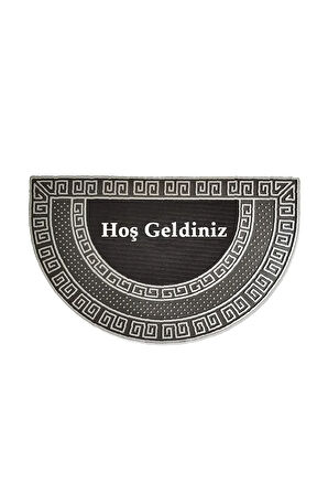 arım Ay Modeli Welcome Yazlı Kapı Önü Paspası Gümüş Rengi Evimize Hoş geldiniz yazalı