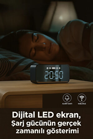 Çok Fonksiyonlu Akıllı Ayna Saat F41 Bluetooth 5.3 Hoparlör FM Radyo Alarm