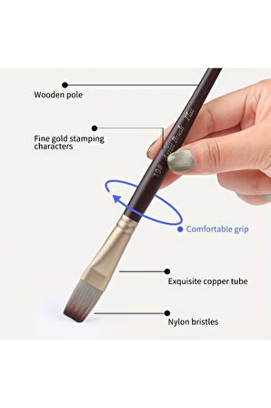 24'lü Artist Fırça Seti (Sentetik Sincap Kıl) + Taşıma Çantası ve Spatula ile