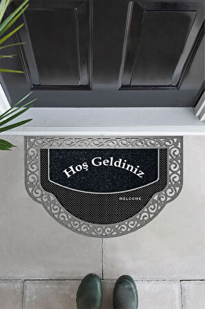 Dekoratif Dış Kapı Yıkanabilir Toz Alıcı Halı Kapı Önü Paspası hoş geldiniz yazılır