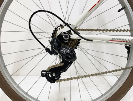 DORELLO 26 Jant 21 Vites SHIMANO Aktarıcılı Bisiklet Kahverengi Tekerlek ve Elcik - Renk: Beyaz