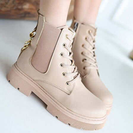 Harte Nude Cilt Bağcıklı Bot