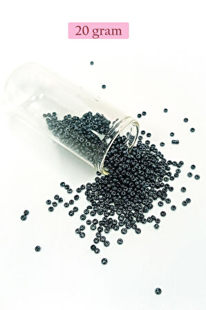 Dökme Cam Kum Boncuk (11/0) 2 mm - 4 Renk - Toplam 80 Gram -  BNC403