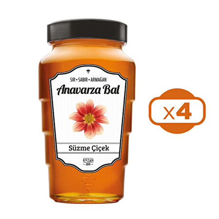 Anavarza Süzme Çiçek Balı 850 gr x 4 Adet