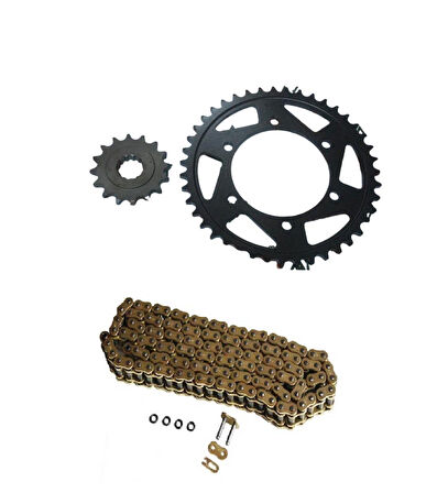 Yamaha MT 07 -Tracer 700 Uyumlu Zincir Dişli Seti Oringli Gold Zincir Tüm Yıllara Uygun -Arasmoto