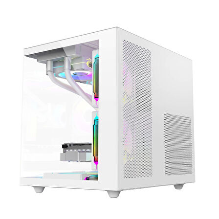 Xaser Cube X160 i5 12400F 16GB Ram 512GB M.2 NVMe SSD 8GB RX580 Beyaz Masaüstü Oyuncu Bilgisayarı